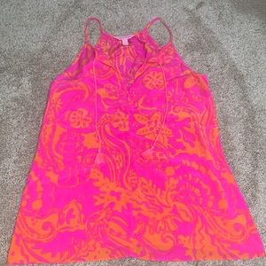 Lilly Pulitzer silk tank top. Worn once